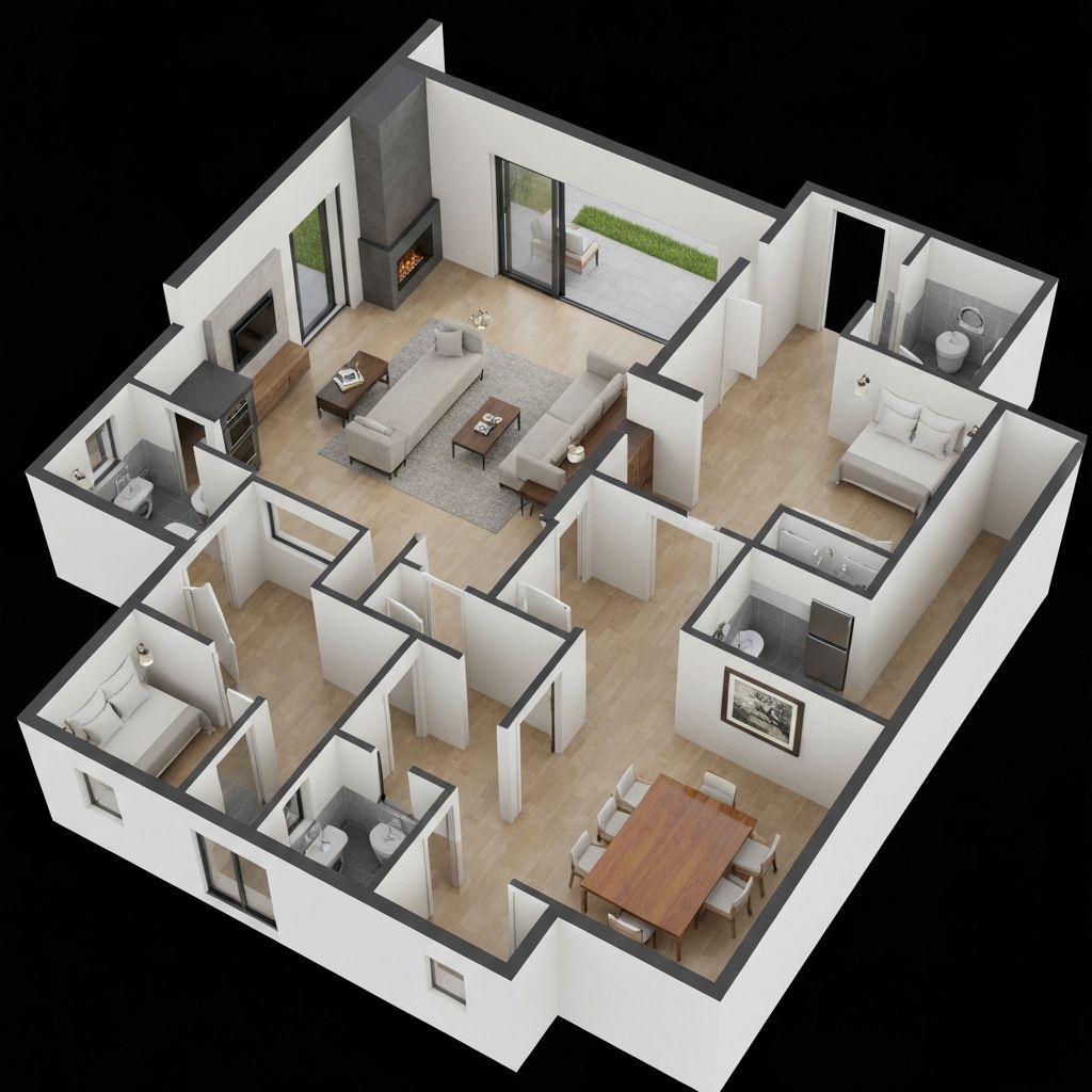 Medición completa vivienda - Levantamiento de planos profesional AutoCAD